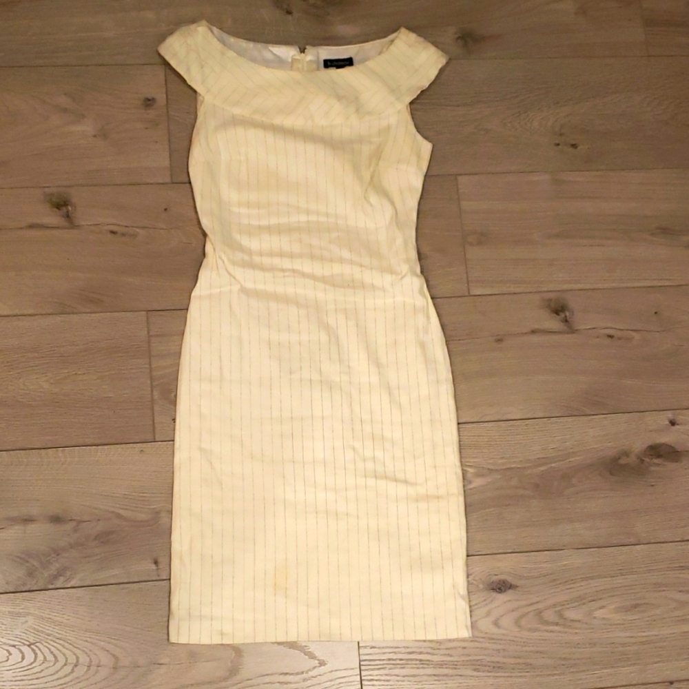 Vintage Cream Pinstripe Dress